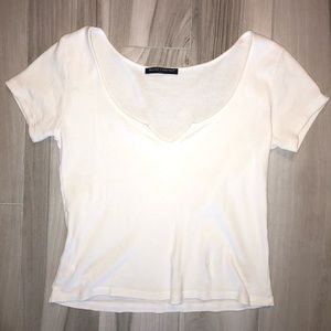 brandy melville white short sleeve shirt